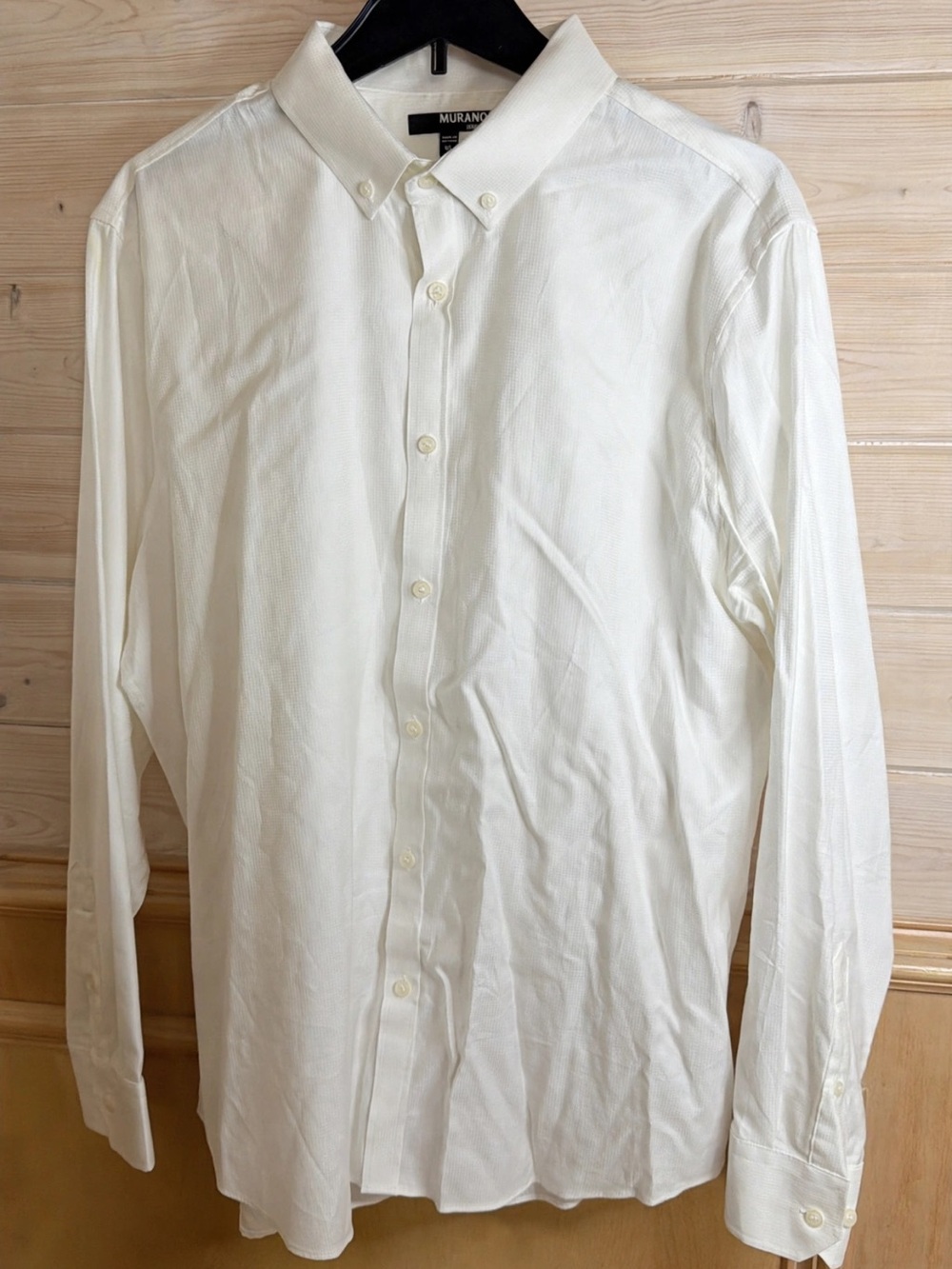 Murano Men's White Button-Down Dress Shirt